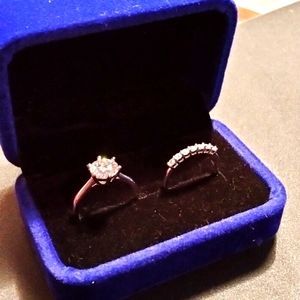 Moissanite 2.28kt total weight wedding ring set